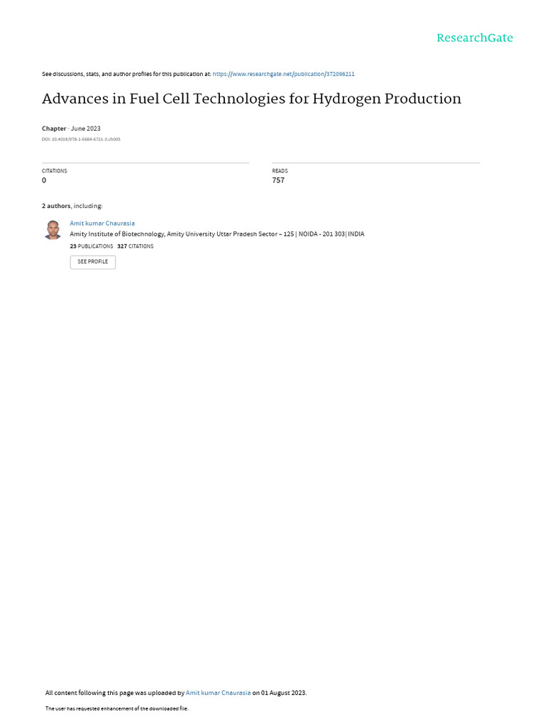 Fuel Cell Hydrogen Technology | PDF | Fuel Cell | Chemical Substances