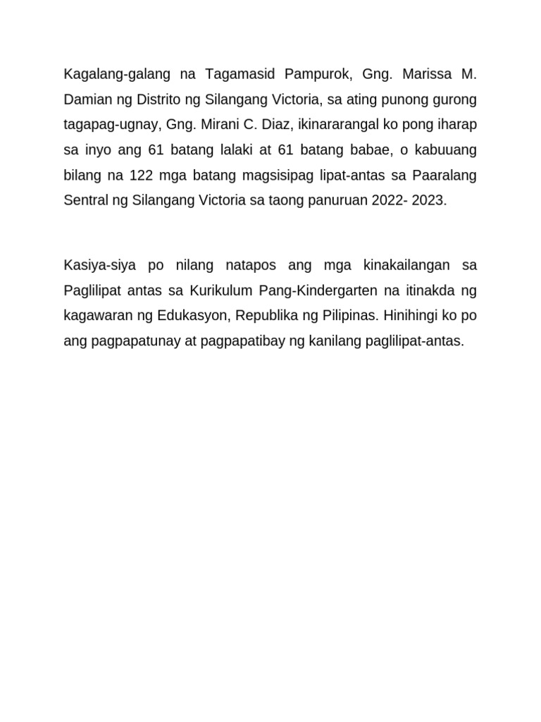 Script Pagtatapos | PDF