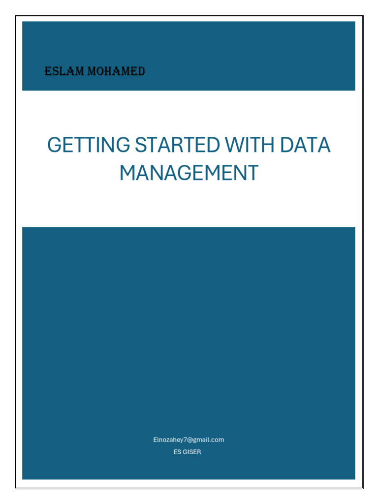 Getting Started With Data Management | PDF