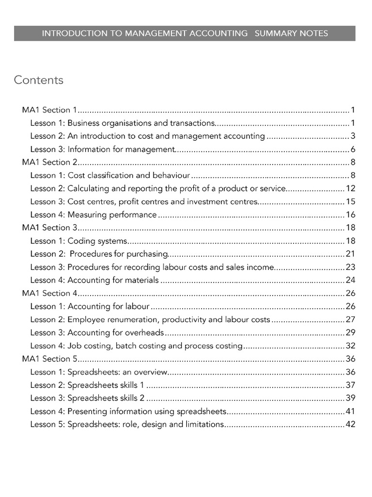 Ma1 Summary Notes | PDF