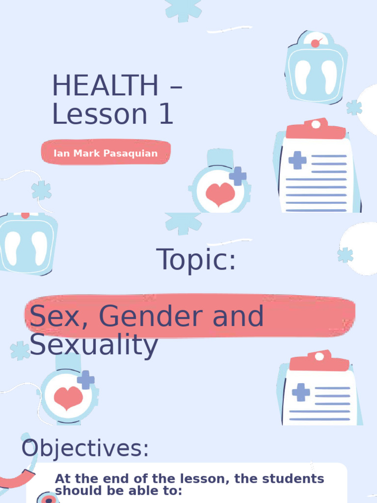 Lesson 1 | PDF | Gender Studies | Gender