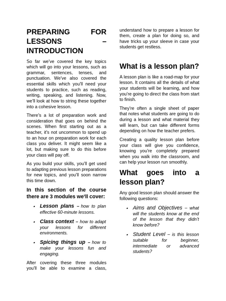 Lesson Planning for Effective Teaching | PDF | Lesson Plan | Teachers