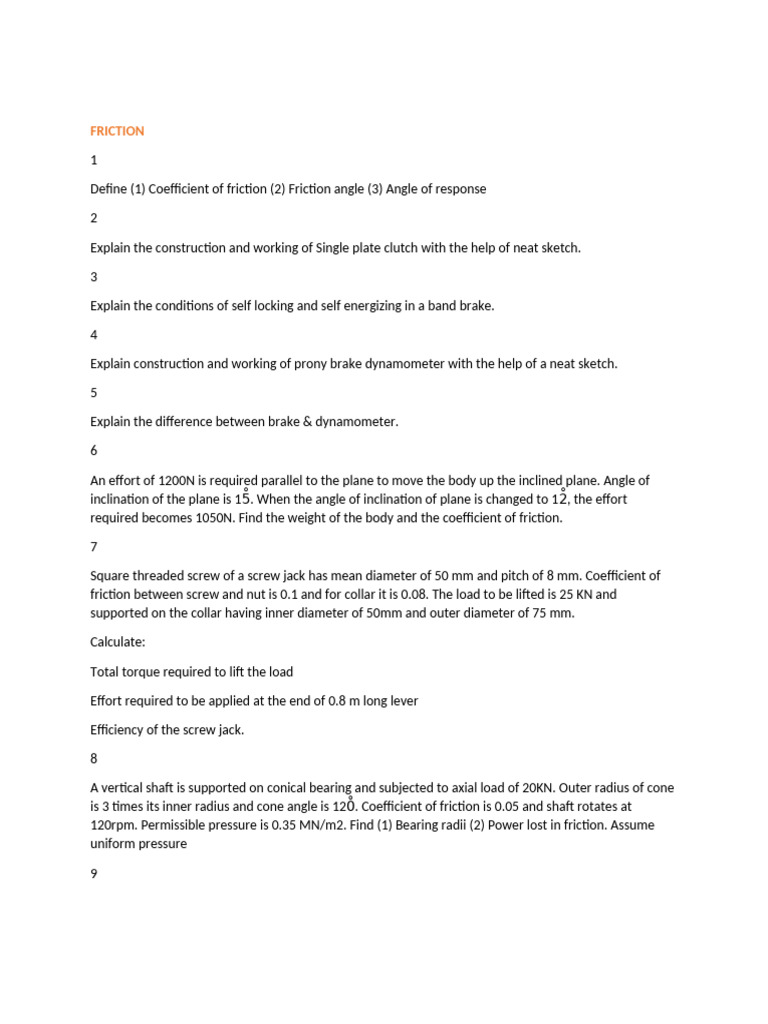friction | PDF | Mechanics | Mechanical Engineering