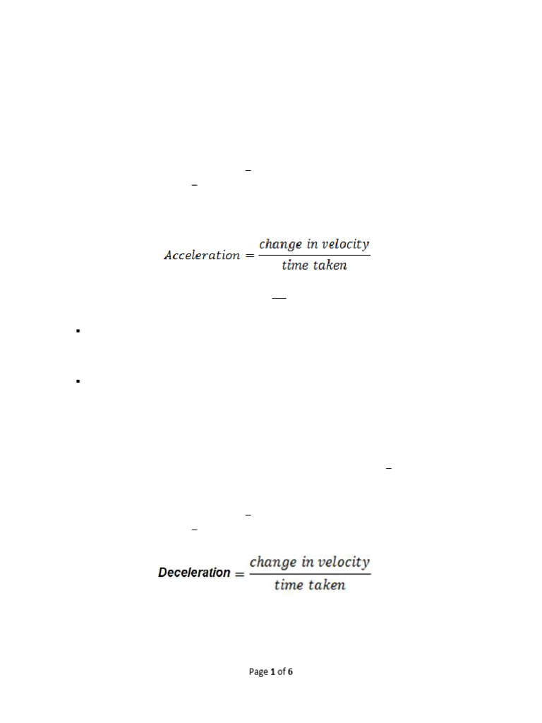 Understanding Acceleration and Deceleration | PDF | Acceleration | Velocity