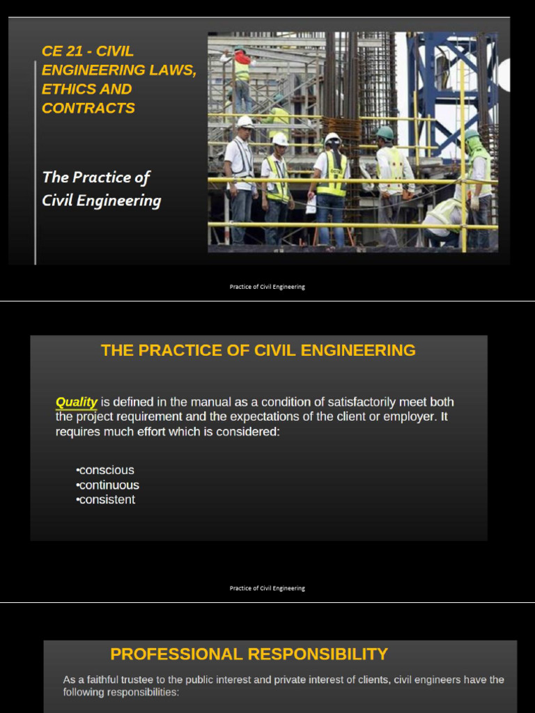Practice of civil engineering pdf