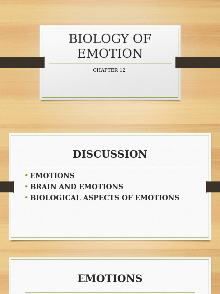 Biology of Emotions and Their Impact | PDF | Emotions | Stress (Biology)