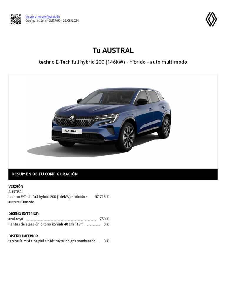 Renault Austral Preisliste Pdf
