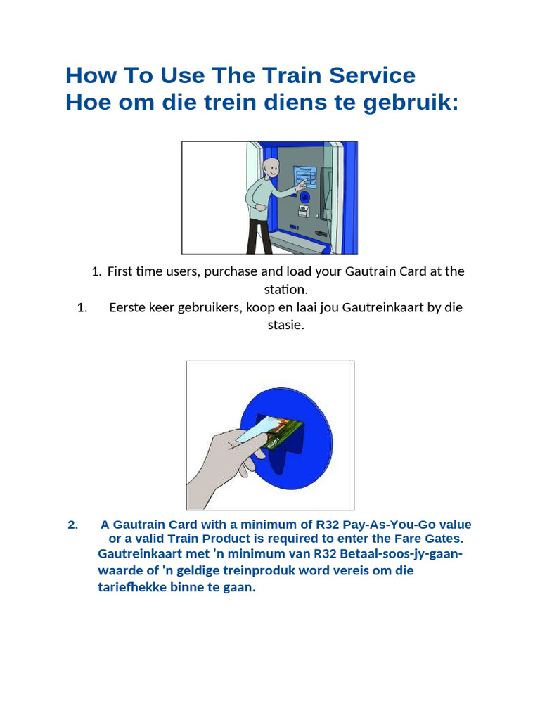 How To Use The Train Service | PDF
