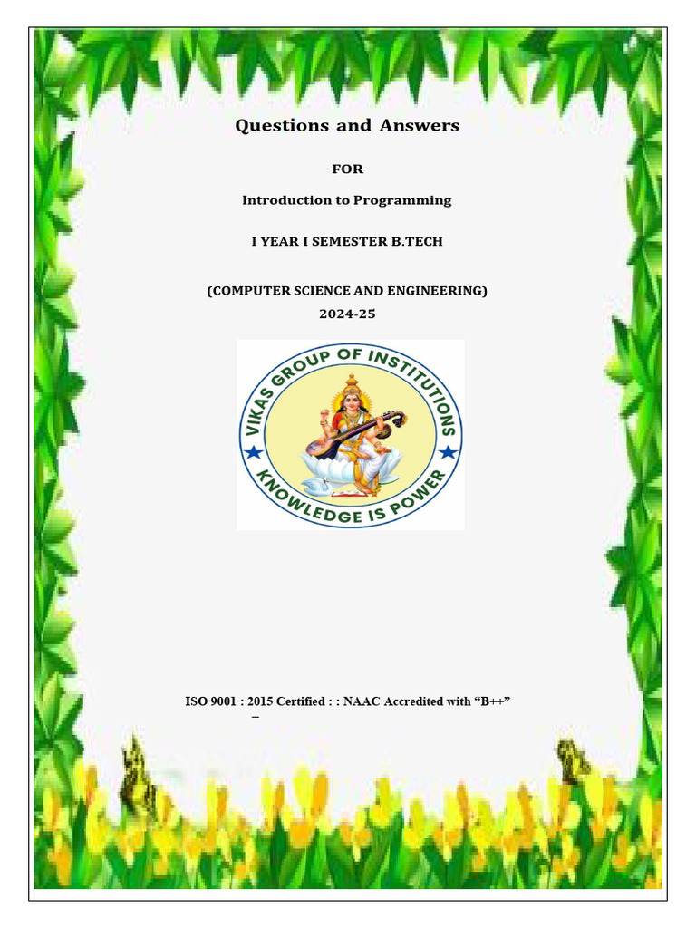 CP Faqs Part 1 24 Batch | PDF | Computer Program | Programming