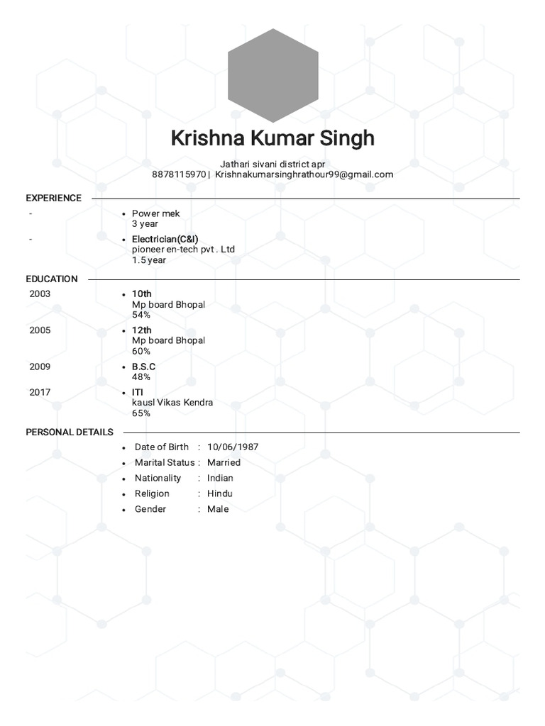 Resume of Krishna Kumar Singh | PDF
