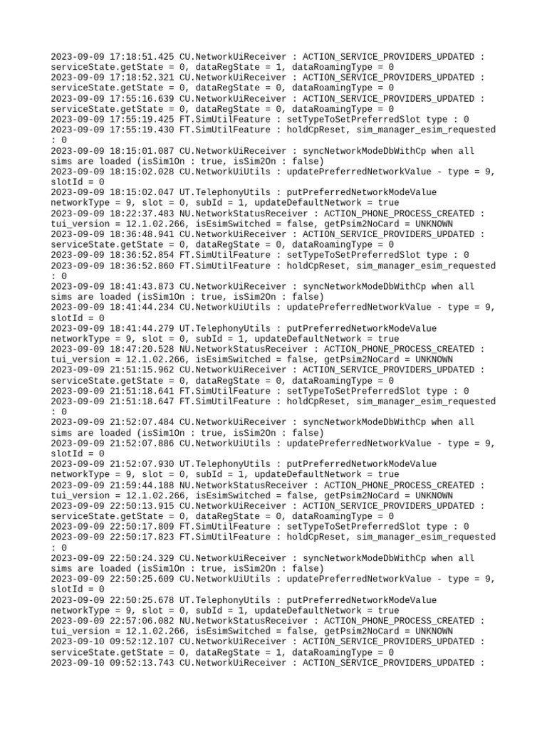 Network State Updates Log 2023 | PDF
