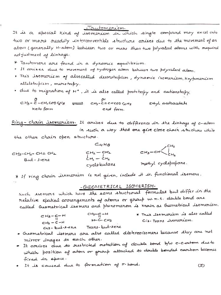 Organic Chemistry Notes 250125 192513 | PDF