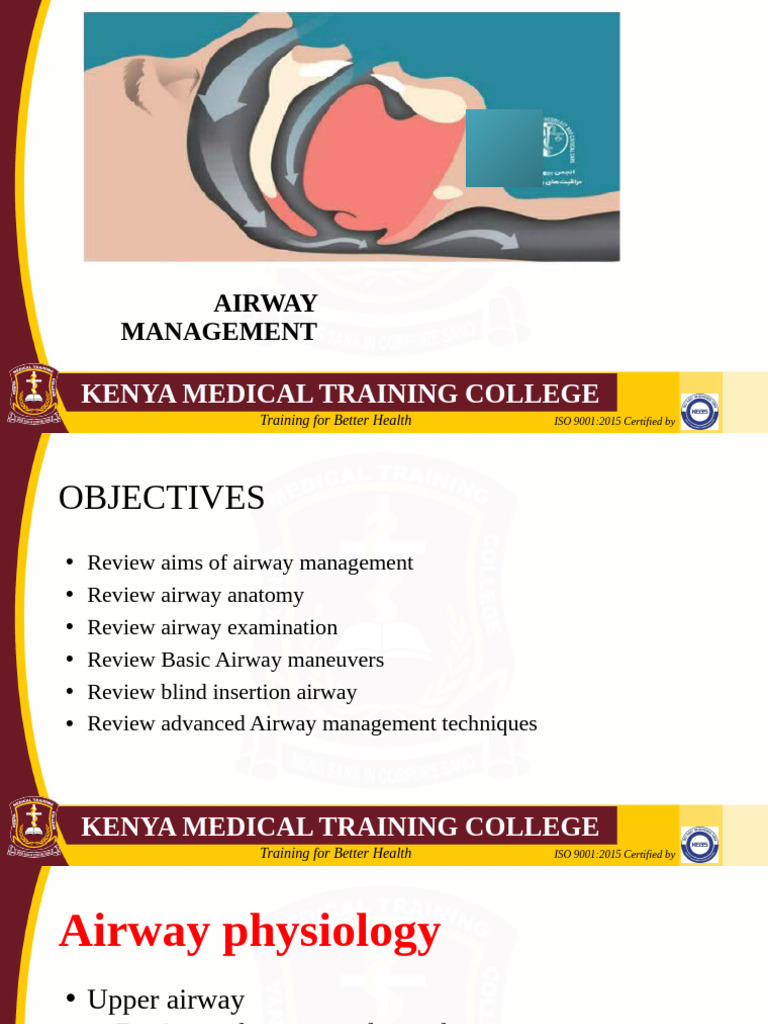 Airway Management Techniques Overview | PDF | Breathing | Respiratory Tract