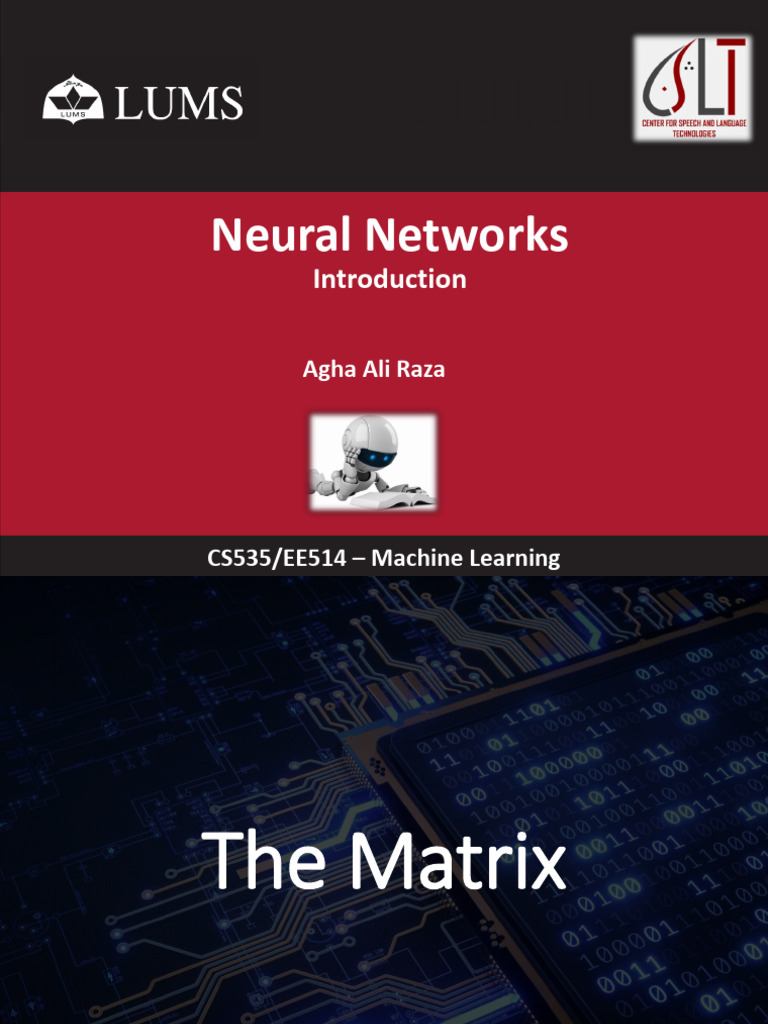 Neural Networks Overview and Basics | PDF | Matrix (Mathematics ...