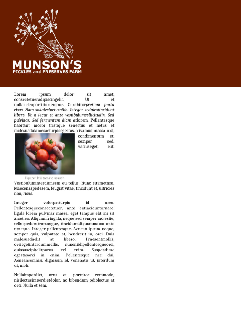 L3 T2 Try1 Munsons Monthly Newsletter Starter | PDF
