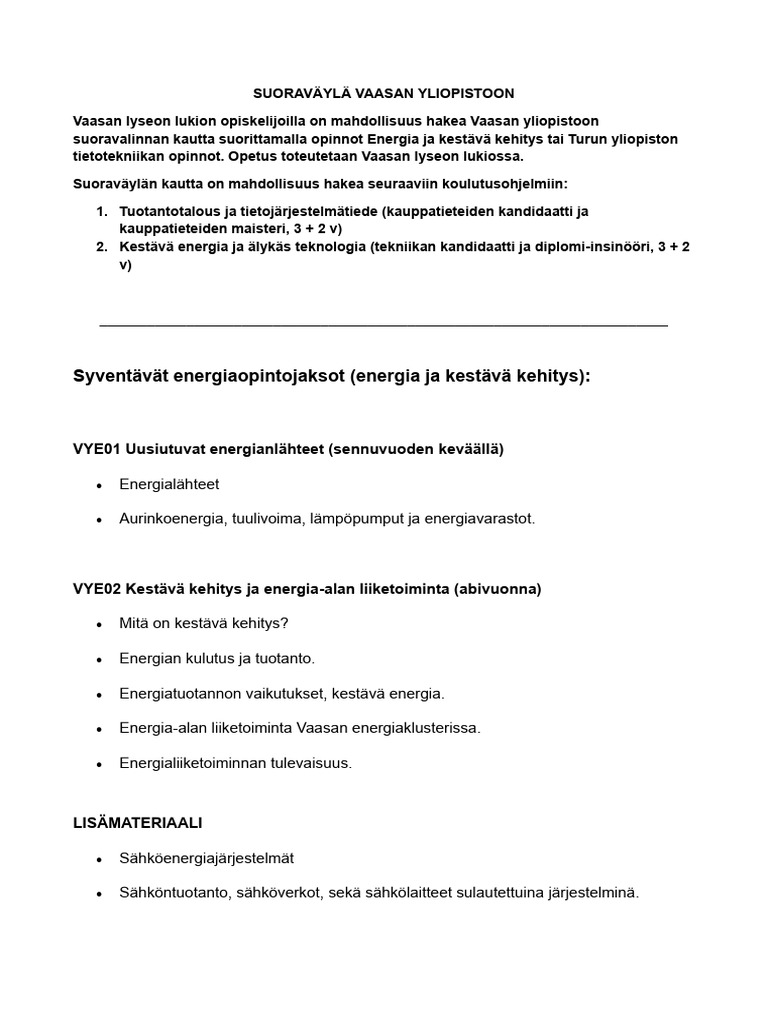 740f3b40 Suoravayla Vaasan Yliopisto | PDF