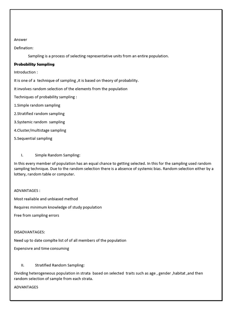 Document From ? | PDF | Sampling (Statistics) | Statistics