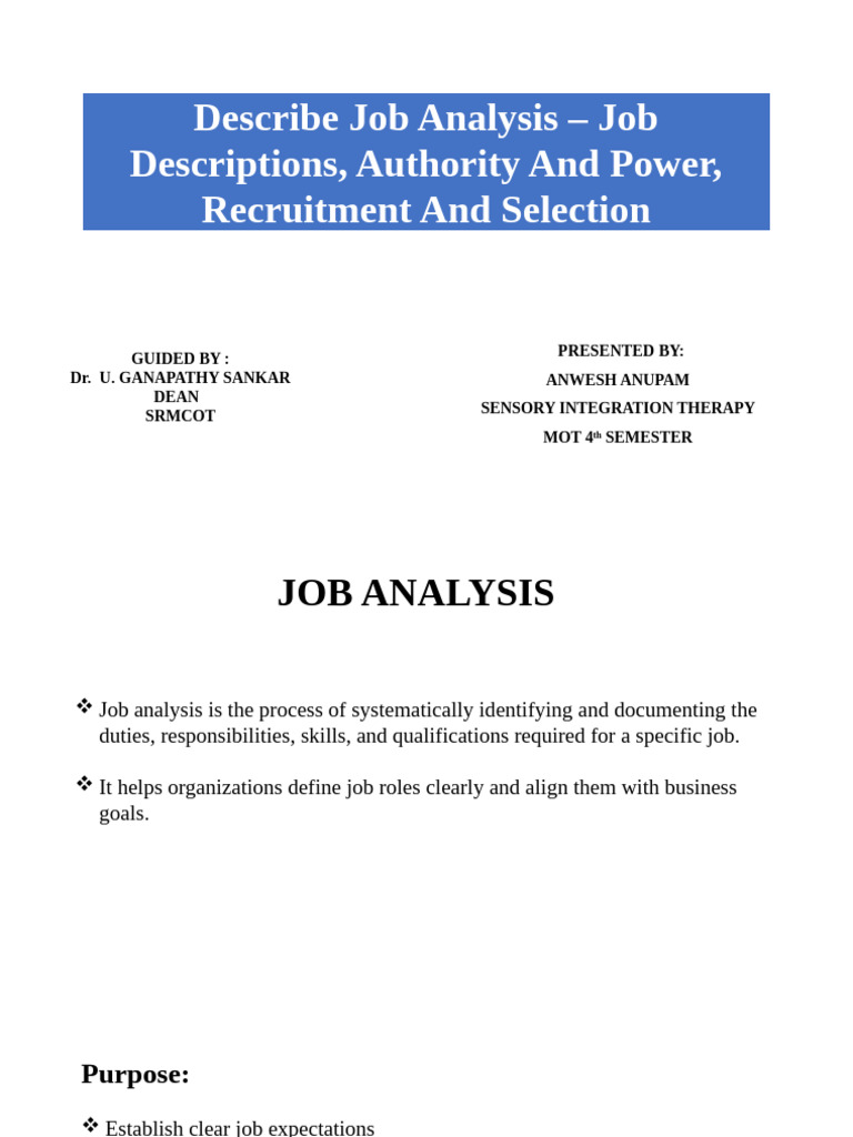 Job Analysis Management | PDF | Recruitment | Power (Social And Political)
