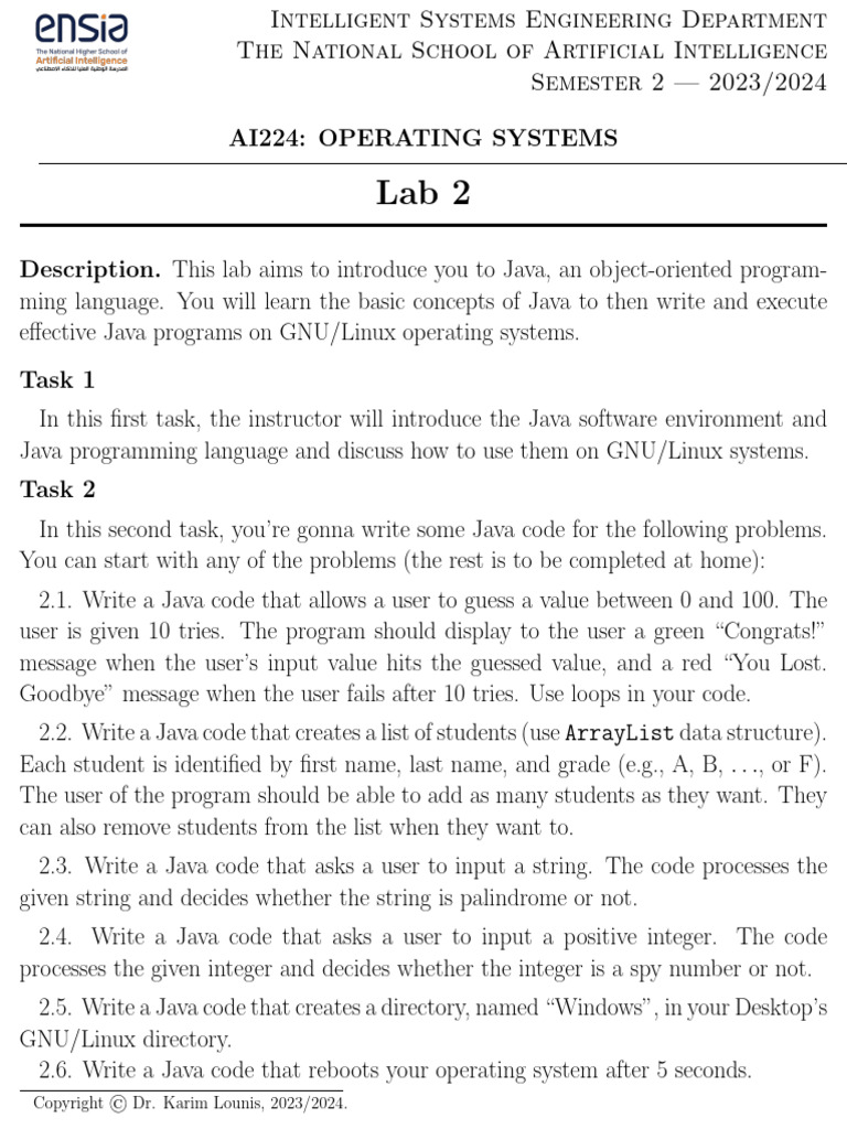 Lab - 2 On Os Archi | PDF