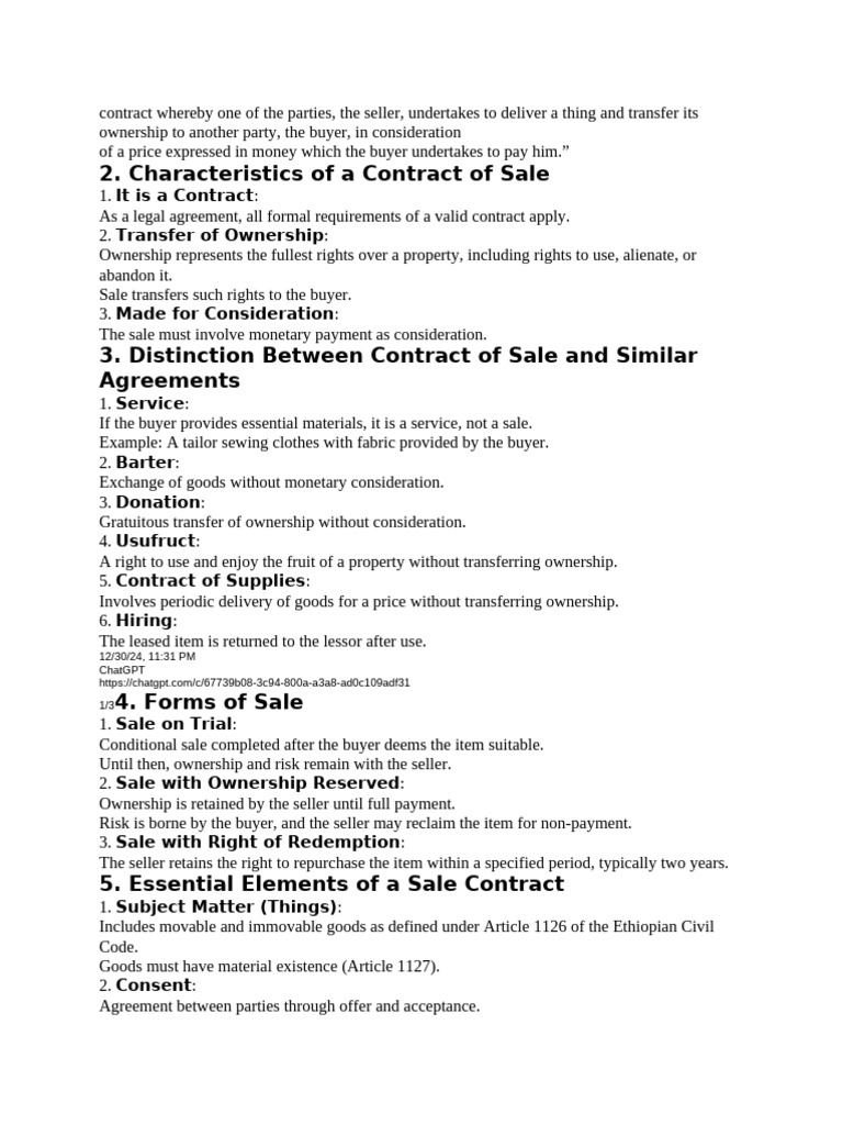Contract Whereby One of The Parties | PDF | Private Law | Common Law