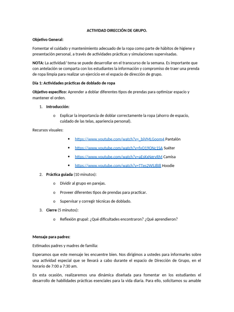 Doblar Ropa. | PDF