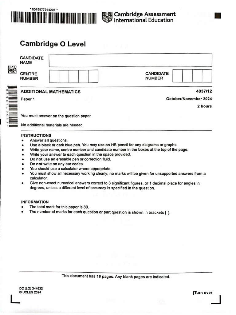 add maths p1 2024 | PDF