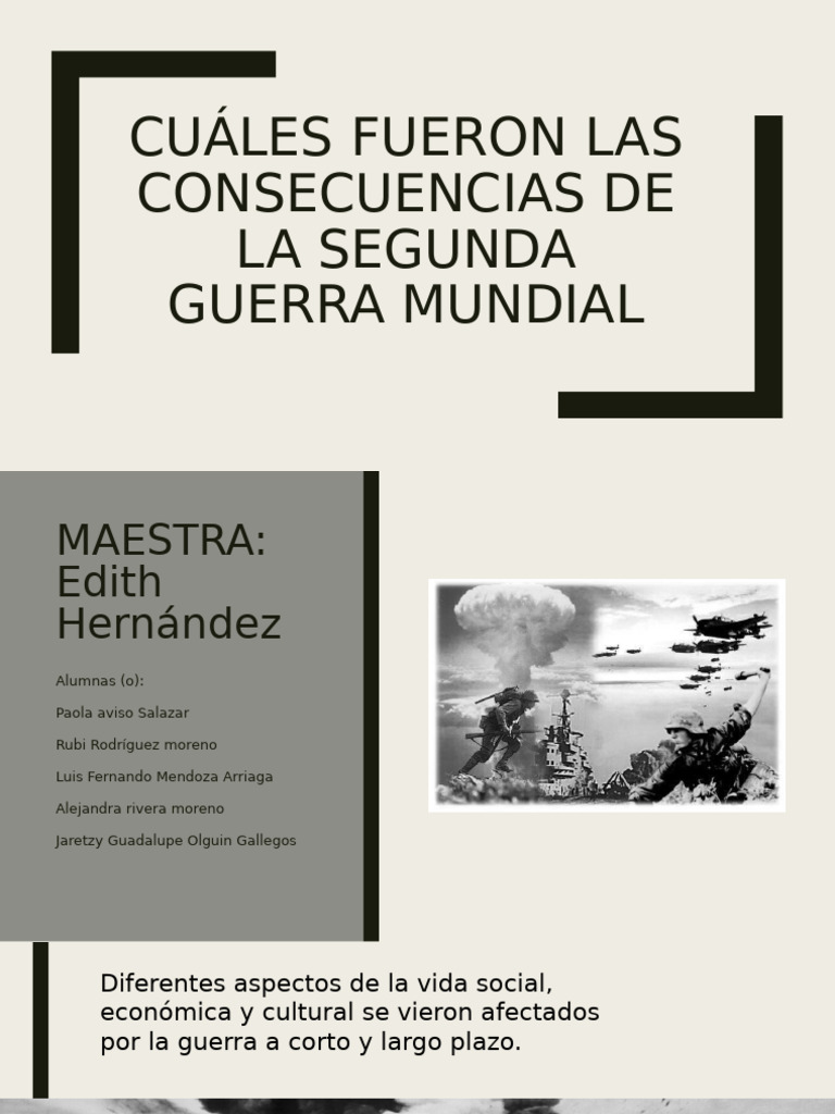 Consecuencias de la Segunda Guerra Mundial | PDF | Alemania nazi | nazismo
