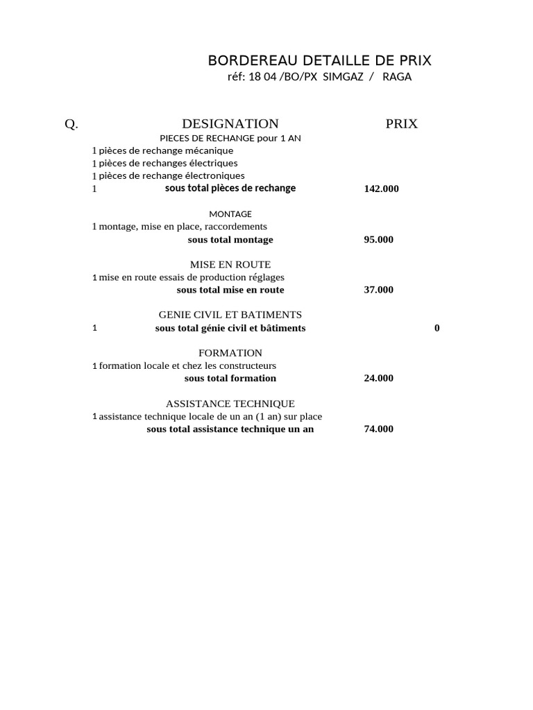 BORDEREAU | PDF