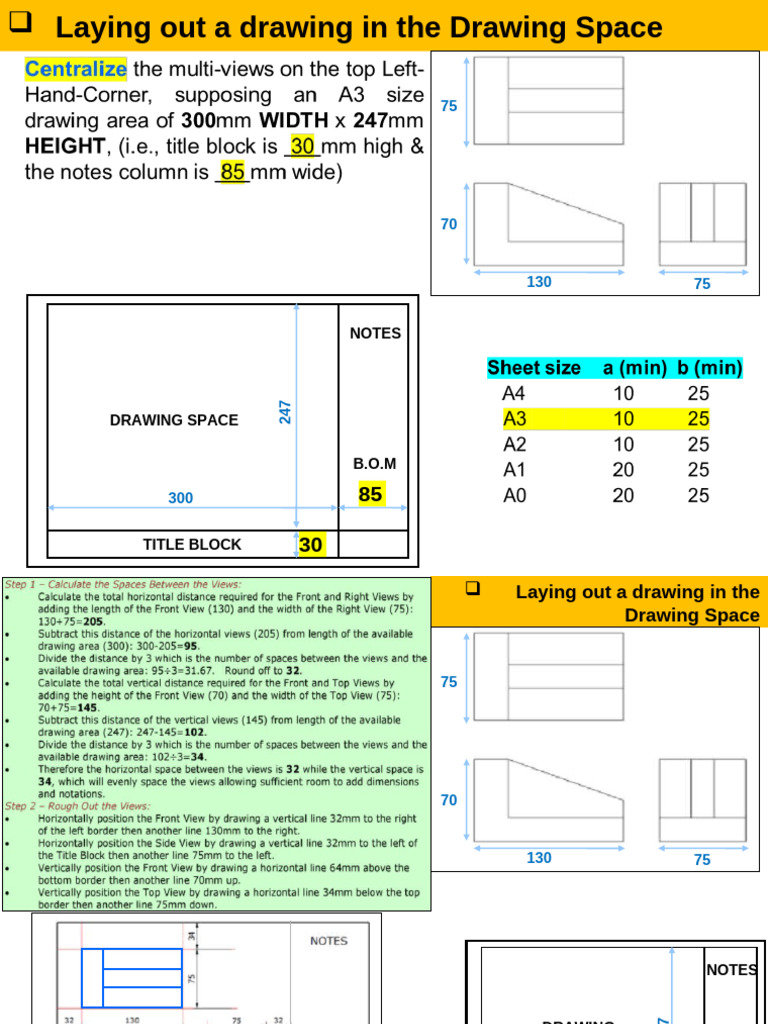 Descriptive Geometry Drawing Layout Guide | PDF | Geometry | Line ...