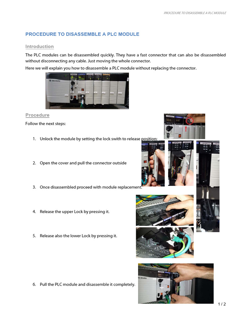 Disassemble PLC Module: Step-by-Step Guide | PDF