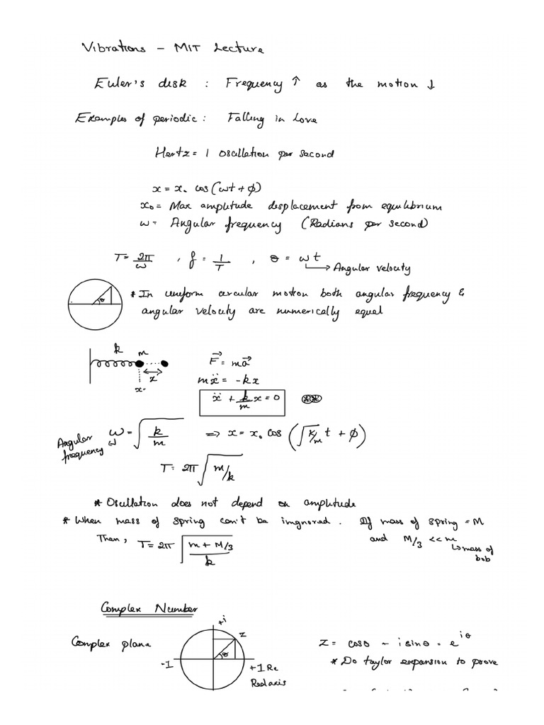 Vibrations MIT Lecture | PDF