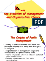 Evolution of Management & Organization Theory