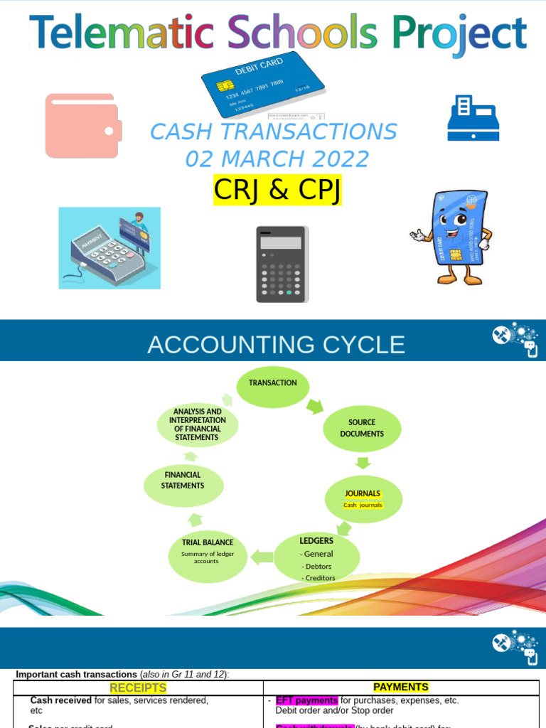 Cash Transactions and Financial Analysis | PDF | Debits And Credits ...
