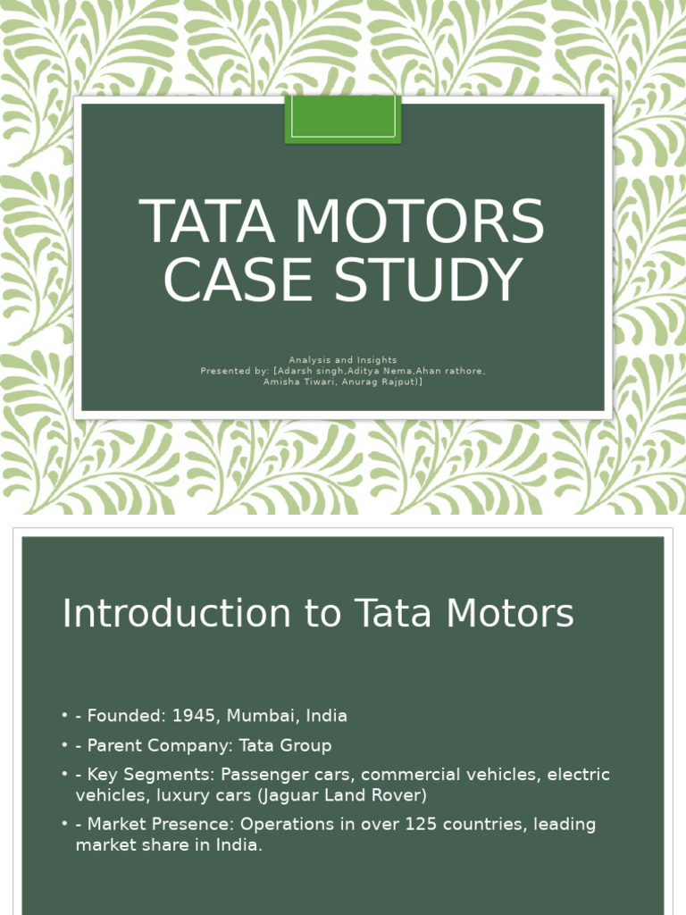 Tata Motors EV Strategy Analysis | PDF