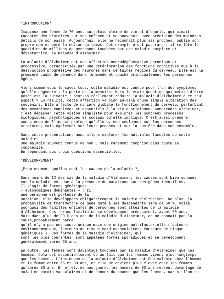 Comprendre la maladie d'Alzheimer | PDF | Maladie d'Alzheimer | Cerveau