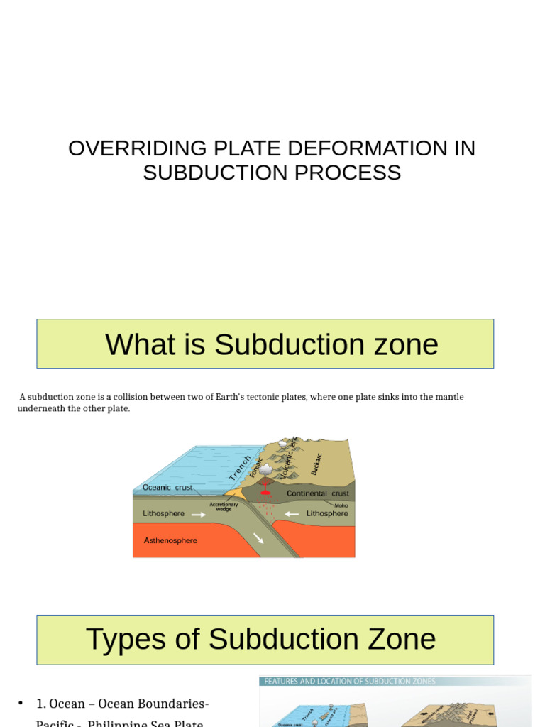 Subduction Zone: Overriding Plate Deformation | PDF | Plate Tectonics ...