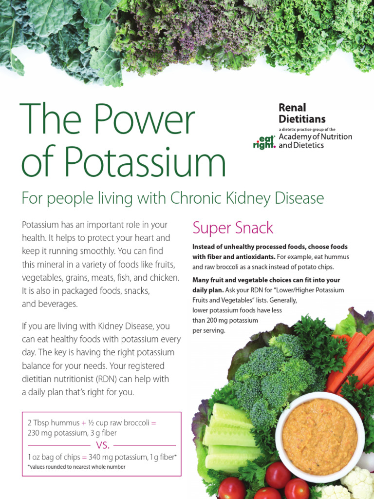Managing Potassium in Kidney Disease | PDF | Potassium | Chemistry