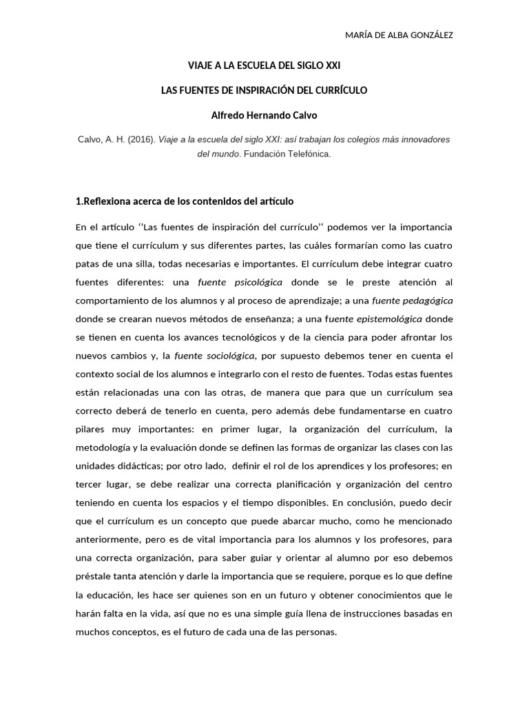 Viaje a la escuela del siglo XXI | PDF | Plan de estudios | Evaluación