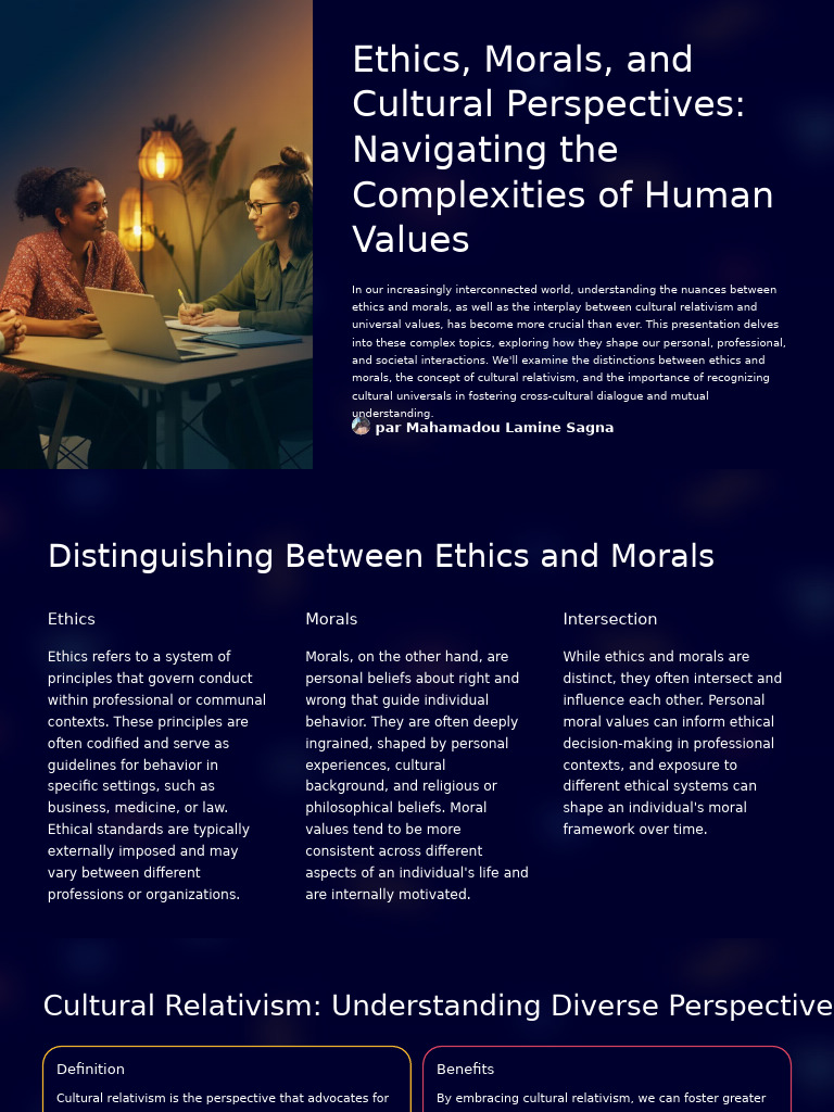 Ethics and Cultural Perspectives Explained | PDF | Morality | Relativism