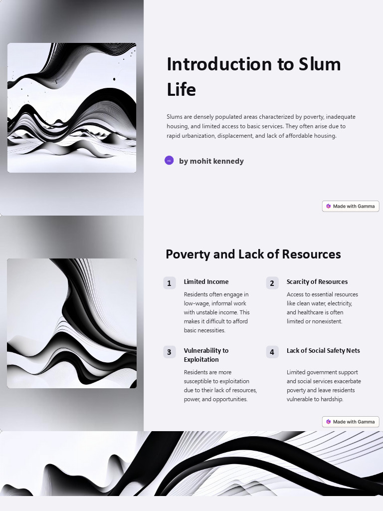 Understanding Slum Life Challenges | PDF | Slum | Poverty
