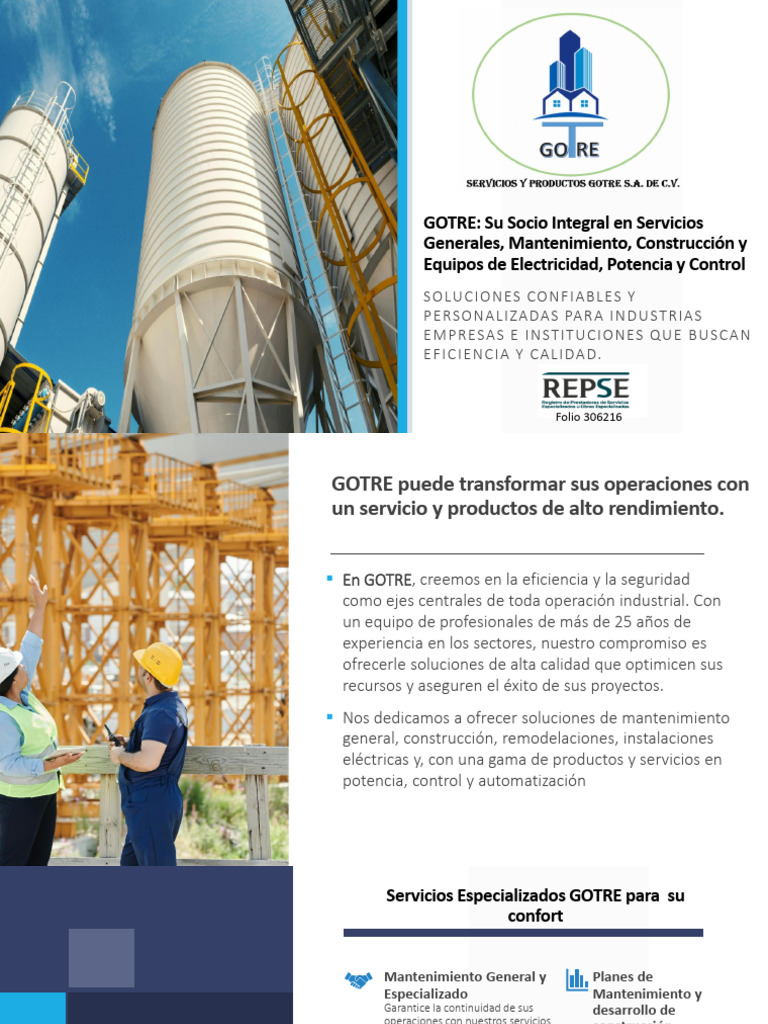 Servicios Integrales de Mantenimiento GOTRE | PDF