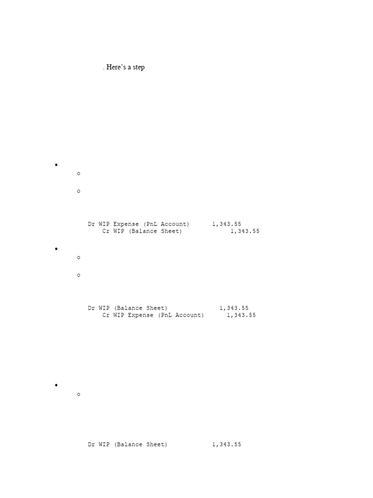 WIP Calculation With Variances at Month End in SAP CO 1737298968 | PDF ...