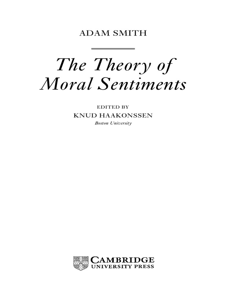 Adam Smith 1759 Pdf Psychology Behavioural Sciences