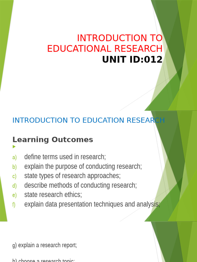 Educational Research Fundamentals Guide | PDF | Sampling (Statistics ...