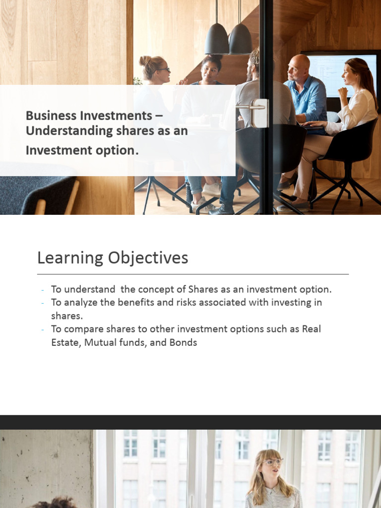 Understanding Shares as Investments | PDF | Stocks | Investing