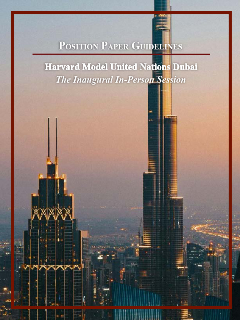 Position Paper Guidelines for HMUN Dubai | PDF | Environment | Economy ...