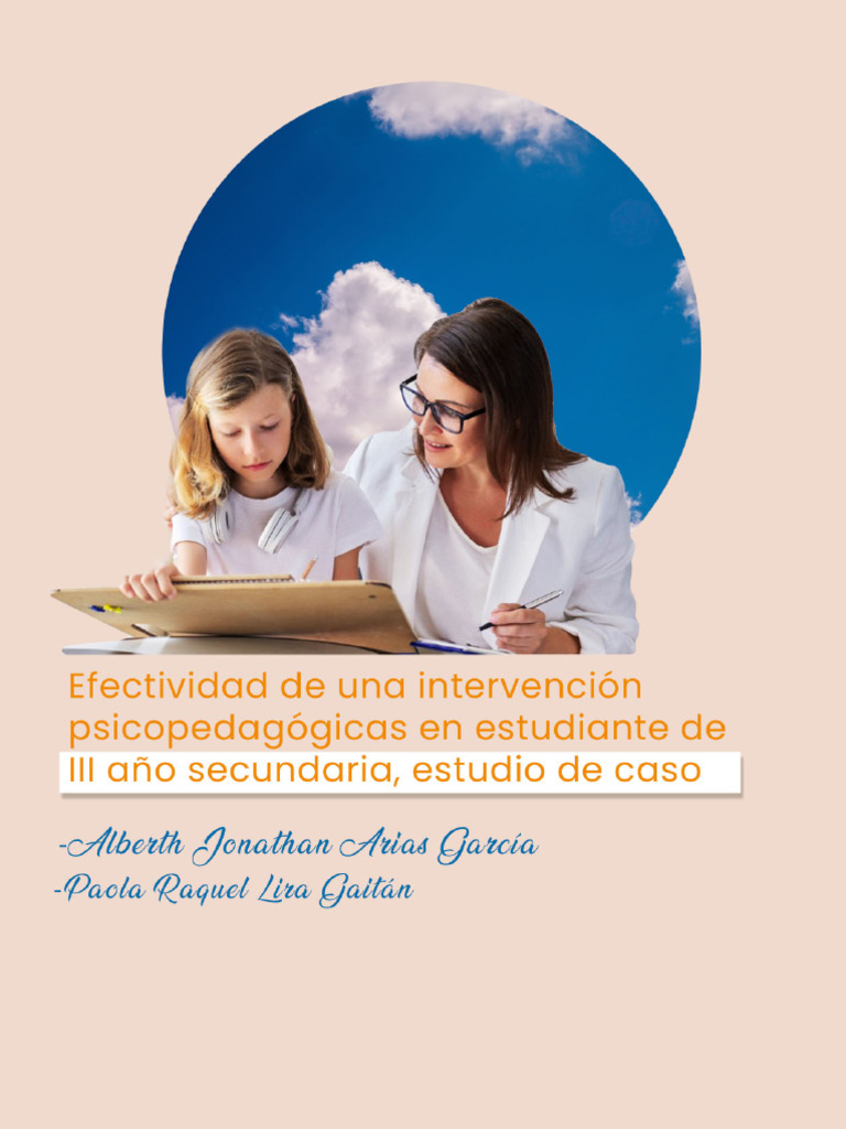 Efectividdad de Una Intervencion Psicopedagogica | PDF | Aprendizaje ...