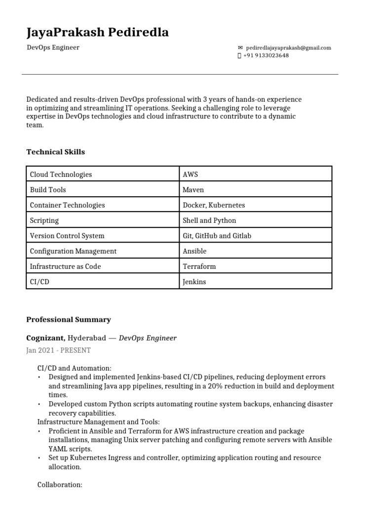 demo_resume-1 (1) | PDF | Cloud Computing | Systems Engineering