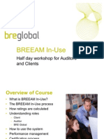 BREEAM in-Use Client and Auditor Training Workshop 19-01-11