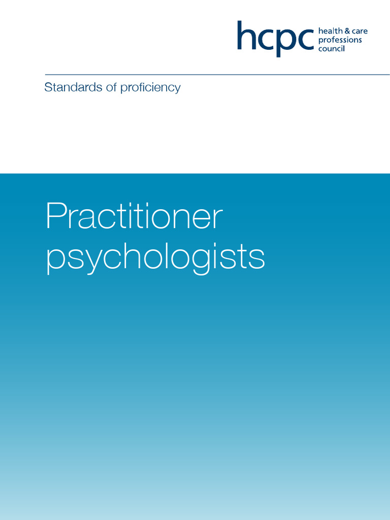 Practitioner Psychologists Proficiency Standards | PDF | Psychology ...